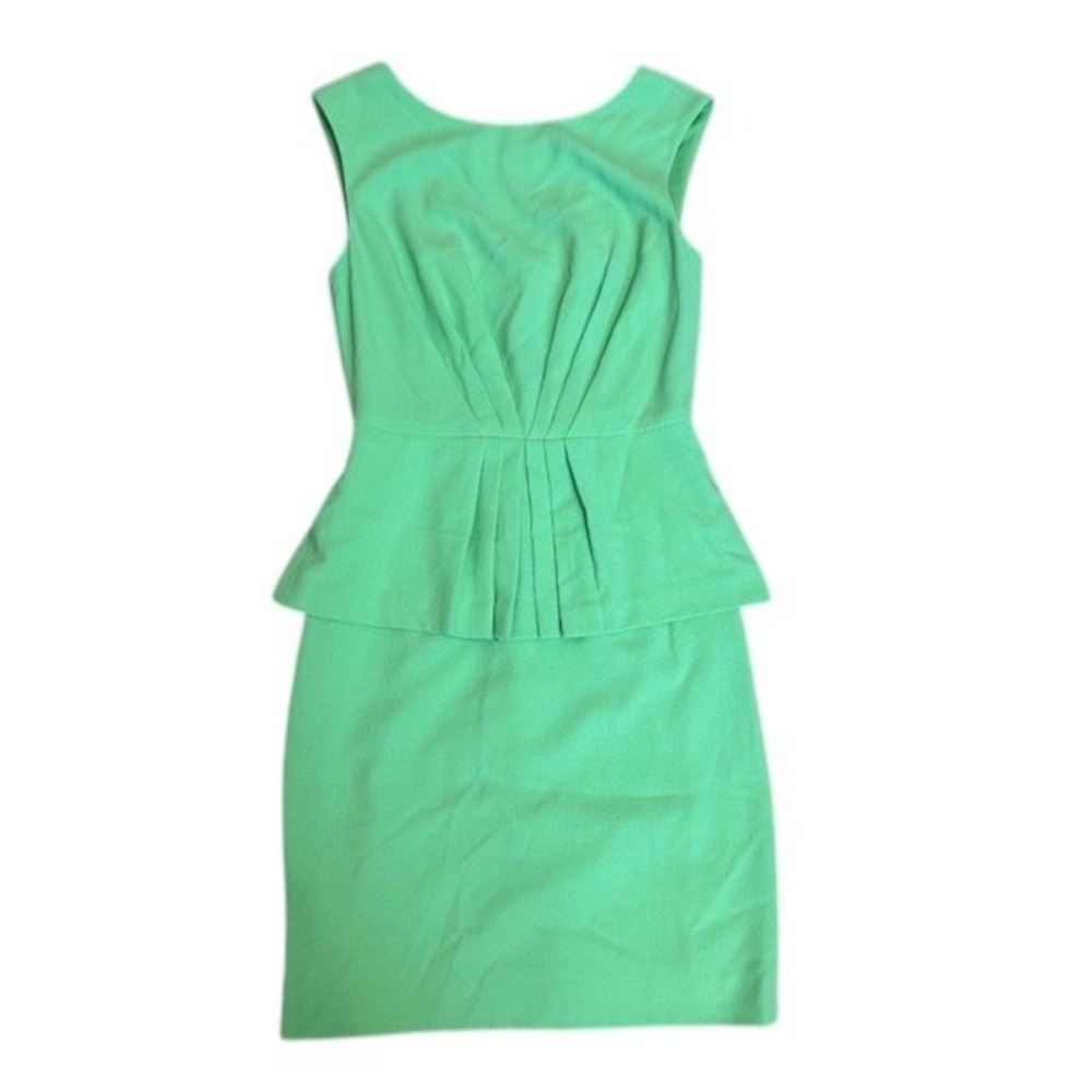 Catherine Malandrino Green Peplum Dress Sleeveless Cocktail Party Women's‎ Sz 0
